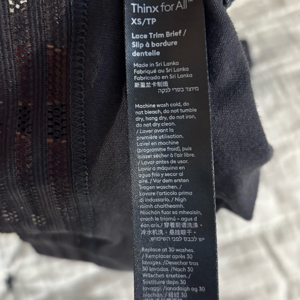 Thinx Women’s Leakproof Period Briefs - Black (In Packaging) - Picture 6 of 12